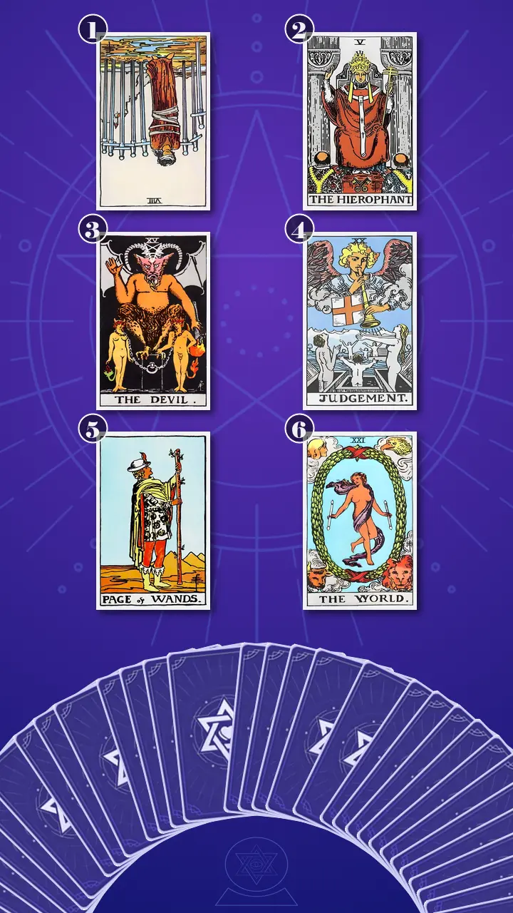 Tarot Card Spread:Transformation Path Grid (6) · Context Edition