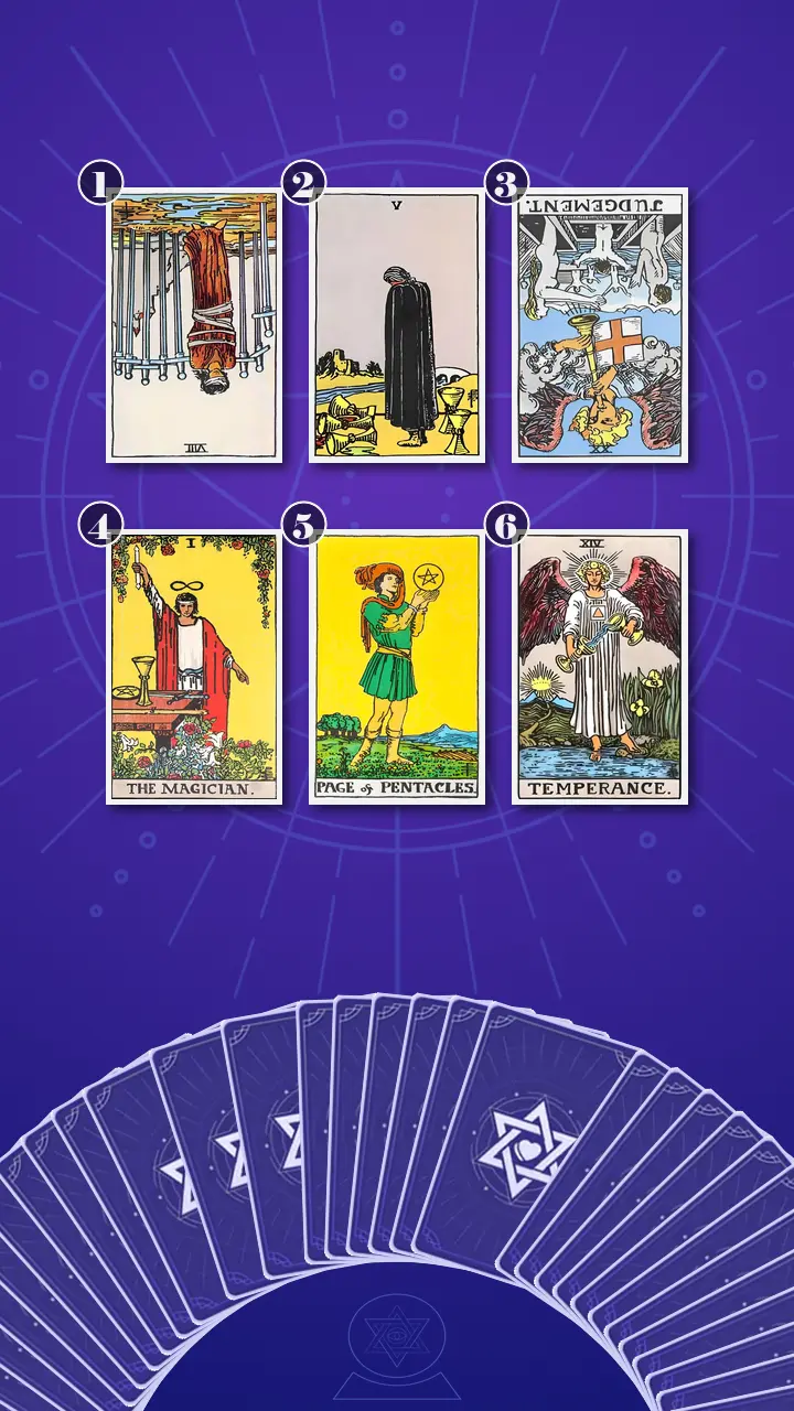 Tarot Card Spread:Transformation Path Grid (6) · Context Edition
