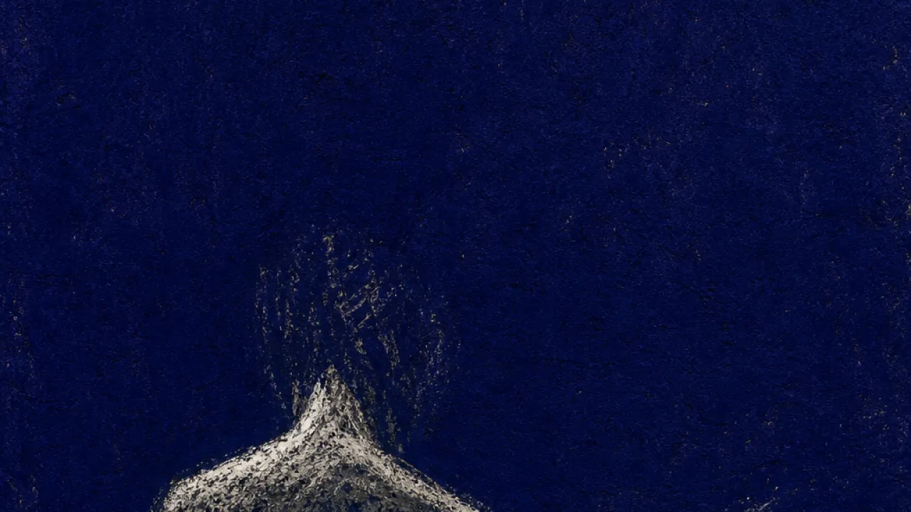 A solitary figure at a shared desk as classmates' hands push papers and deadlines into an uneven pile